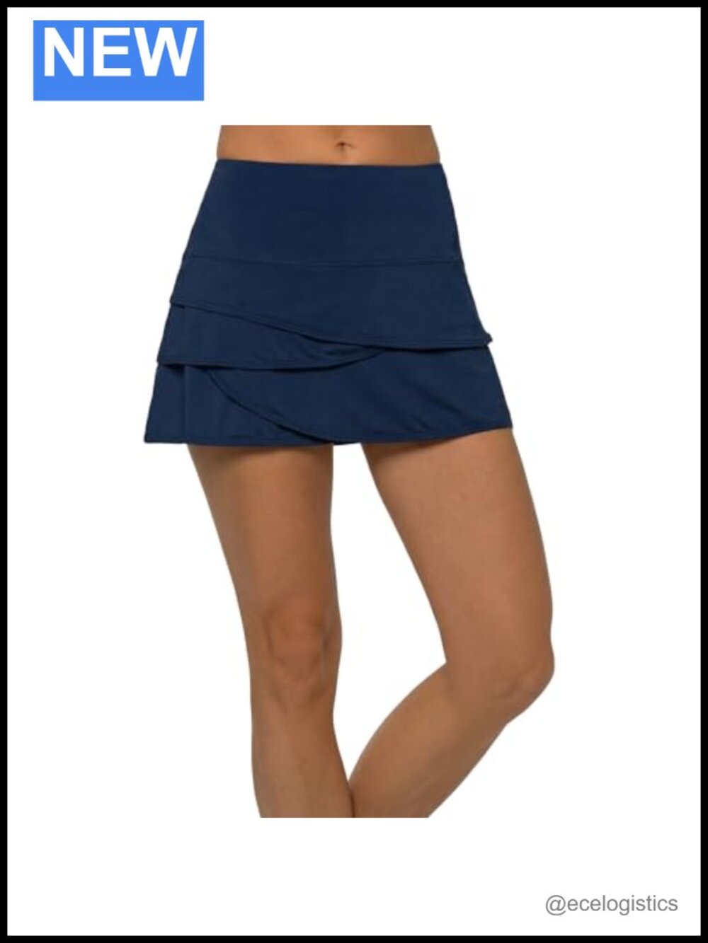Scallop Tennis Skirt with Built-in Shorts Moisture-Wicking Athletic Skort